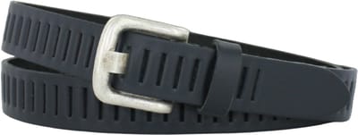 Casual Leren Riem Sleufriem | Kleur: navy | Dames & Heren | 3cm breed | Riemmaat: 85 (totale lengte: 100cm) | 100% echt leer | Nikkelvrije gesp