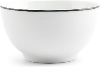 BonBistro Kom 14xH8cm black rim Basic White (Set van 6)