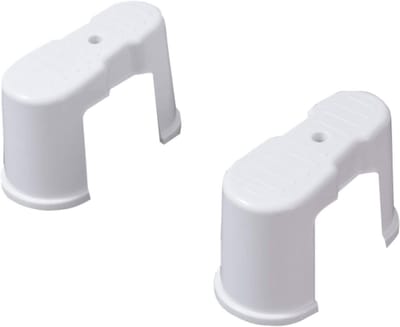 Toilet Kruk - Badkamer Hulpmiddel - Comfortabel Zitten - Uniek Voet Ontwerp - 30cm x 19cm - Wit