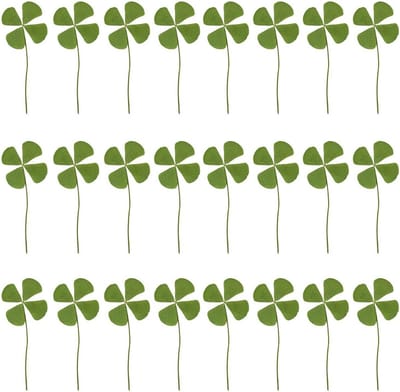 Dailygoods - 24 Stuks Klavertjie Vier Droogbloemen - Natuurlijk Decoratief Voor DIY