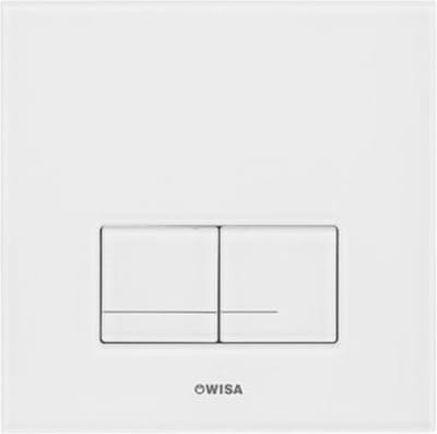 Wisa XS Delos DF Glass - 8050.420201 - bedieningspaneel - vierkant - 16x16x1 - dualflush - glas - wit