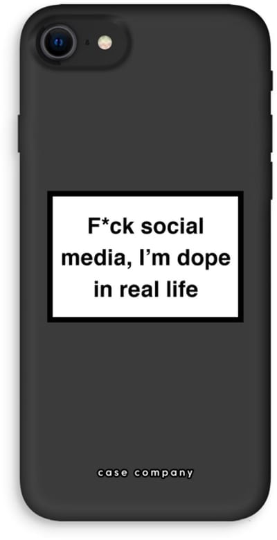 Case Company® - Hoesje geschikt voor iPhone SE 2020 hoesje - I'm dope - Biologisch Afbreekbaar Telefoonhoesje - Bescherming alle Kanten en Schermrand