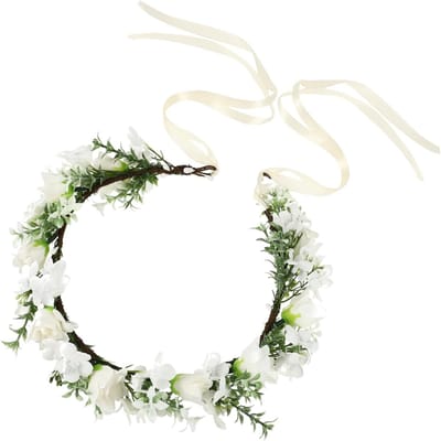Bloemenkroon - Rozenhoofdband - Bruiloft Accessoire - Verstelbaar - 7.86x7.47x1.38in - Multicolor