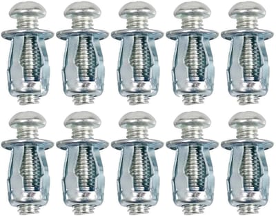 Holle metalen holteankers, 10 stuks M4 extra korte holle muurankers, holle deurbevestigingen voor 0-5 mm deurwand, aluminiumplaat, ijzeren plaat, houten plank (20 mm)
