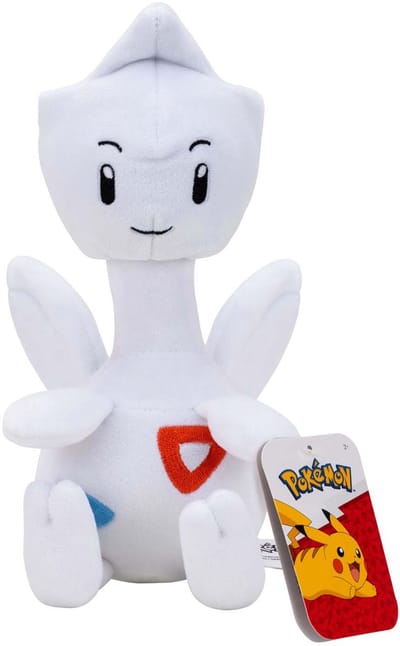 Jazwares Pokémon pluche knuffel Togetic 20cm - zachte speelgoed Pokémon.