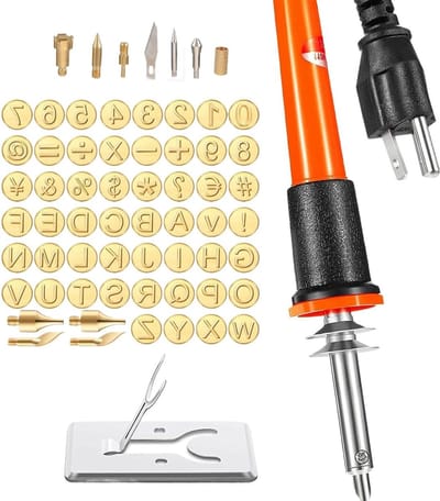 Graveergereedschap Set - Houtbrand Set - Houtbewerking Hobby - 65 Delige Knutselset - 30W Vermogen - Zwart