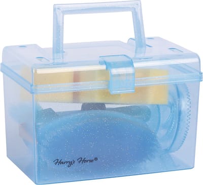 Poetskist Mini Box - Blauw - poetsset poetsbox poetsspullen paarden poetsen borstelen