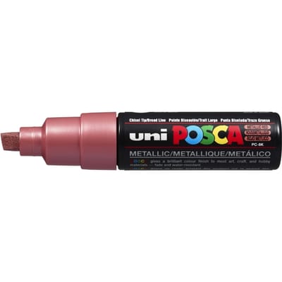 Metallic Rood verfstift op waterbasis met schuine punt breed