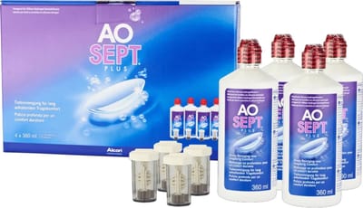 AOSEPT PLUS [4x 360ml + 4x lenshouder]