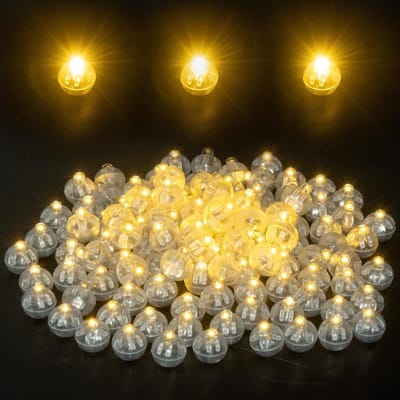120 Stuks Mini LED Ballonlampen - Warmwit, Rond, Knipperend Feestlicht voor Verjaardagen, Bruiloften en Feestdecoratie