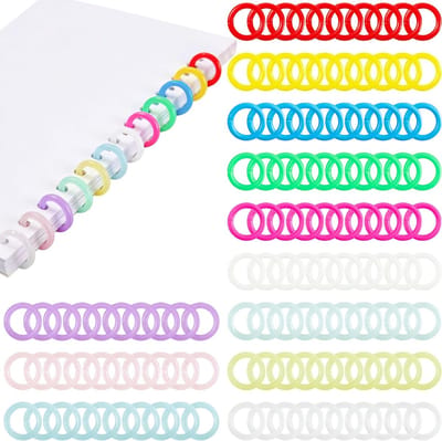 Kleurige boekbindringen, 120 stuks van 20mm, ideaal voor DIY knutselprojecten, fotoalbums en papieren kaarten