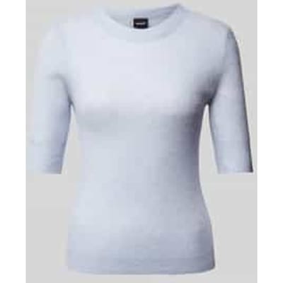 Wollen pullover in gebreide look