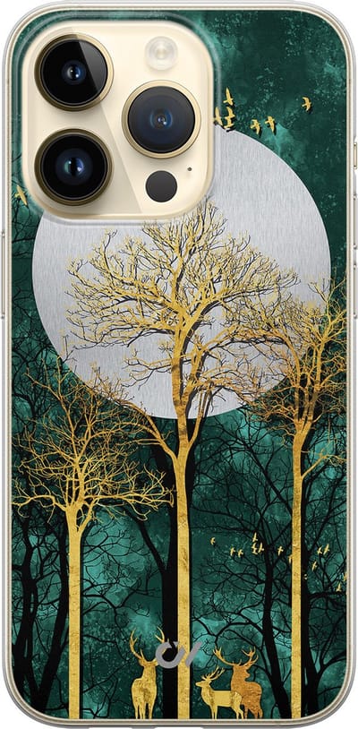 Hoesje geschikt voor Apple iPhone 14 Pro - Noorderlicht - - Goud - Apple - Casevibes