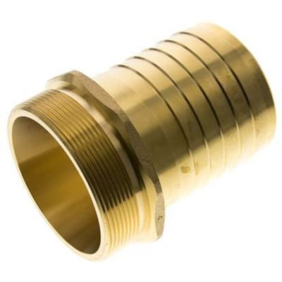 G 3'' Buitendraad x 76mm Messing Slangpilaar 16 Bar