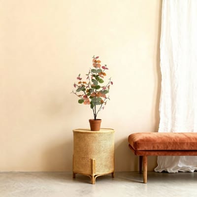 Florafy Kunstplant Eucalyptus Herfstkleuren 86cm - Kunstplanten voor binnen - Onderhoudsvrij