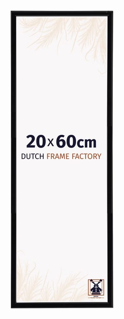 Fotolijst 20x60 cm - Kunststof - Zwart Hoogglans - Angers