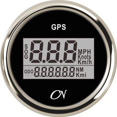 CN zwarte GPS Snelheidsmeter Ø52mm inclusief GPS-Antenne