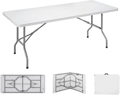Inklapbare tafel - Klaptafel - Buiten eten - Stevig stalen frame - 180 cm breed