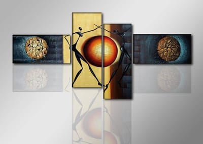 Schilderij - Metaalschilderij - Drie Ezels, 80x120cm, 3D schilderij