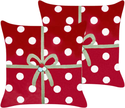 GUMDROP - Sierkussen set 2 - Rood - 45 x 45 cm - Fluweel