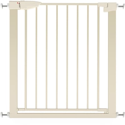 Traphekje Zonder Boren – 76 t/m 82 cm – Veiligheidshekje – Klembevestiging - Kinderhekje - Hondenhek - Beige