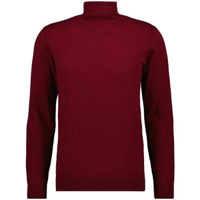 Ragman Trui Col Cotton Cashmere Uni Berry / male