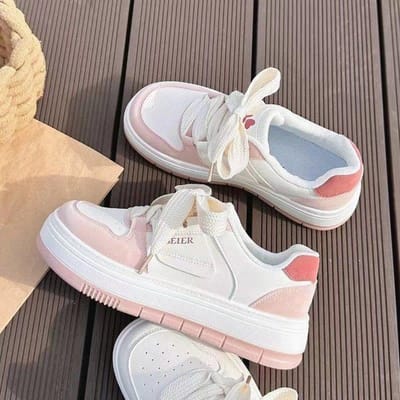 Kleine Witte Schoenen Kinderen Winter Nieuw Ins Tide Dikgezoolde Katoen Student Veelzijdige Casual Board Schoenen 40 roze