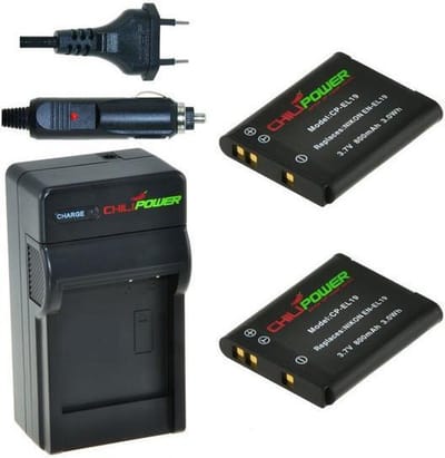 2 x EN-EL19 accu's voor Nikon - inclusief oplader en autolader - Origineel ChiliPower