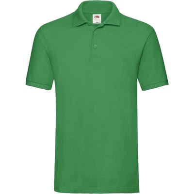 Fruit of the Loom Heren Premium Katoenen Piqué Poloshirt (Kelly Groen)
