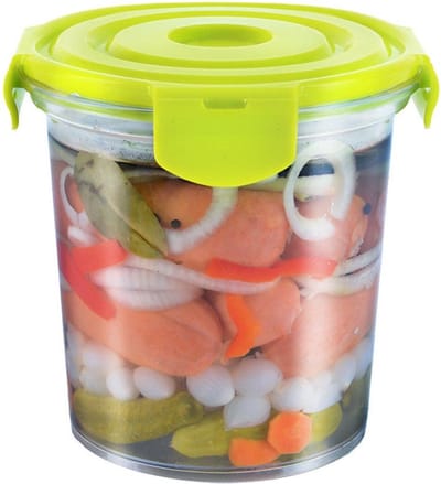 Voedselcontainer voor Marineren met Veer 16x16,5 cm, 1,8 l - Vershoudbakjes - Vershouddoos - Bakjes - Diepvriesbakjes - Vershouden - Inmaakpotten - Weckpotten - Voorraadpotten