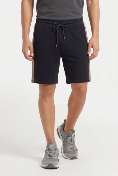 Reiss Ribbed Short With Contrast Side Stripe Navy Size: XL | Shorts Outlet | Heren | Blauw