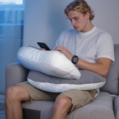 Ergonomisch U-vormig Schootkussen voor Armondersteuning - Bed & Bank Comfort - Vermindert Pijn bij Gaming en Lezen