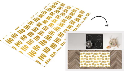 Keukenloper - Loper keuken - Quotes - Kerstman - Goud - Ho ho ho - Spreuken - 120x60 cm - Keukenloper vinyl