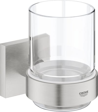 GROHE Start Cube Glas met houder - supersteel (RVS look) 41097DC0