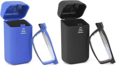 Vouwbare leesbril met blauwlichtfilter en hardschaal etui