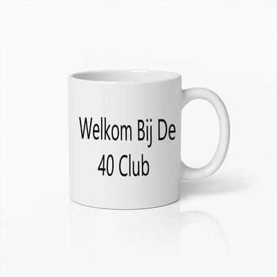 Welkom Bij De 40 Club Mok – Grappig 40e Verjaardag Koffiebeker Cadeau