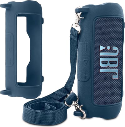 Draagbare Luidsprekerhoes - Beschermhoes - Muziek Luisteren - Zachte Siliconen - 21.69 cm - Blauw