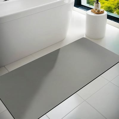 Dailygoods- Badmat Antislip - Rubber - Absorberend - Dunne Badkamermat - Douchemat voor Buiten - 43 x 120 cm - Vlekbestendig