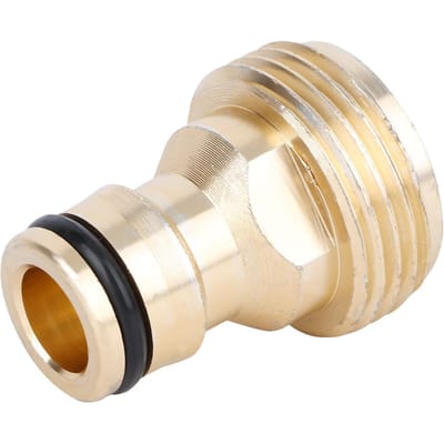 Raccord rapide en aluminium 3/4 pour tuyau d'arrosage, adaptateur pour jardin domestique beige