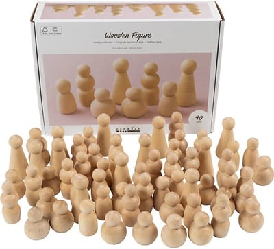 Creativ Company Wooden Shapes 5-8cm - 90 pcs.