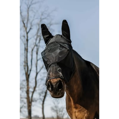 Vliegenmasker voor paard met neus Equithème Soft