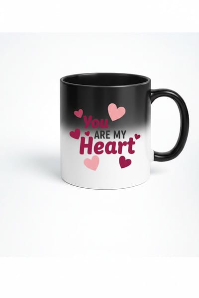 Magische Mok 'You Are My Heart' | Warmte Gevoelige Hartjes Mok | Romantisch Valentijnsdag Cadeau
