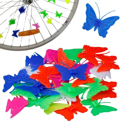 Fiets Spaakkralen Vlinders & Vissen - 26 Stuks - Fietskralen Kleuren - Kinderfiets Spaakkralen Vlinder - Kralen Fiets Kinderen - Spaak Reflectoren - Spaak Versiering