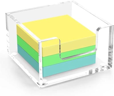 Sticky Note Houder - Memo Dispenser - Bureau Organisatie - Stabiele Anti-slip Basis - 39 x 39 x 23 cm