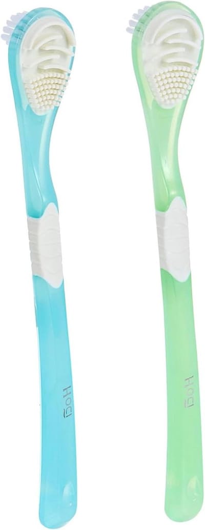 Schraperborstel Set - Tongreiniger - Frisse Adem - Ergonomisch Ontwerp - 2 Stuks - Blauw