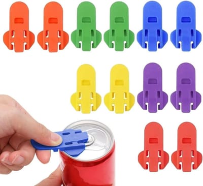 Handmatige Blikopener voor Bier en Frisdrank - Set van 12 Stuks, Eenvoudige en Efficiënte Blikopeners voor Thuisgebruik en Feestjes