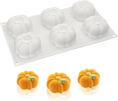 Dailygoods- Siliconen Mal Pompoen 2 Stuks - 3D Bakvorm - Halloween Chocoladevorm - Anti-vervorming - Eenvoudige Reiniging - Geschikt voor Feesten
