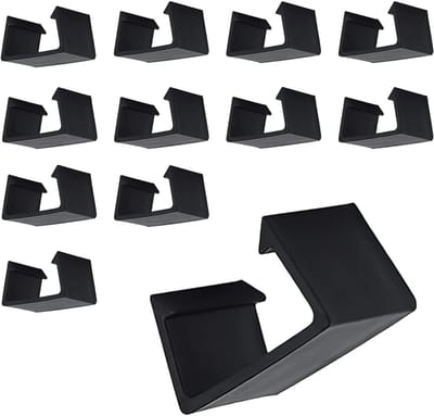 Robuuste en duurzame tuinmeubel verbindingsclips - 12 stuks, ideaal voor tuinbanken en patio meubels, zwart kunststof clips voor optimale stabiliteit