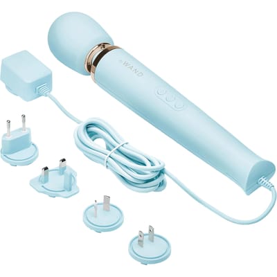 Le Wand - Krachtige Plug-In Vibrerende Massager Blauw