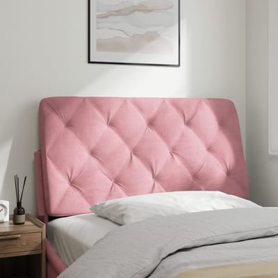 vidaXL - Hoofdbordkussen - 100 - cm - fluweel - roze